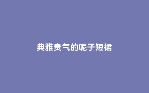 典雅贵气的呢子短裙